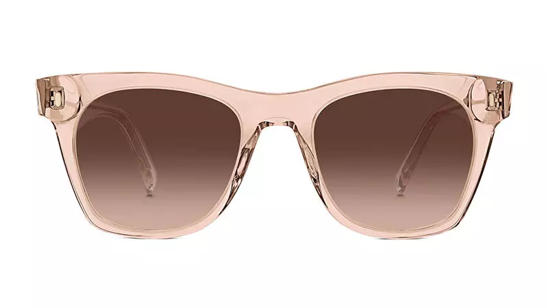 U-Warby Parker Hunt Izibuko Ezinkulu Zelanga e-Paloma Crystal enama-Brown Gradient Lens $95