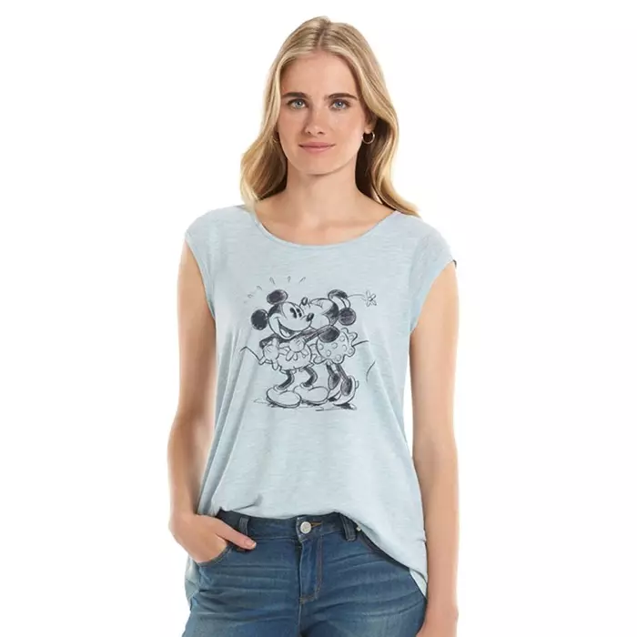 Lauren Conrad x Disney Mickey & Minnie Imbeba Igishushanyo T-Shirt