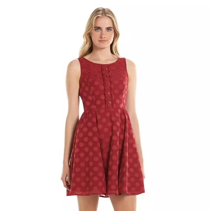 Lauren Conrad x Minnie Mouse Dot Print Fit & Flare Dress