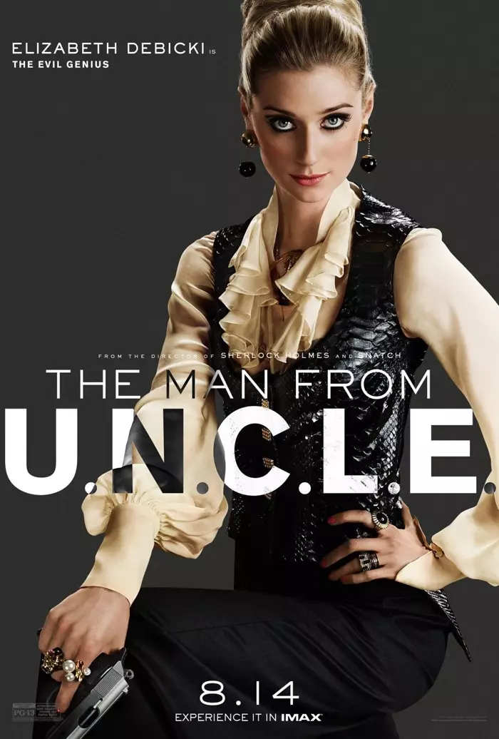 Elizabeth Debicki ar The Man from U.N.C.L.E. poster ffilm