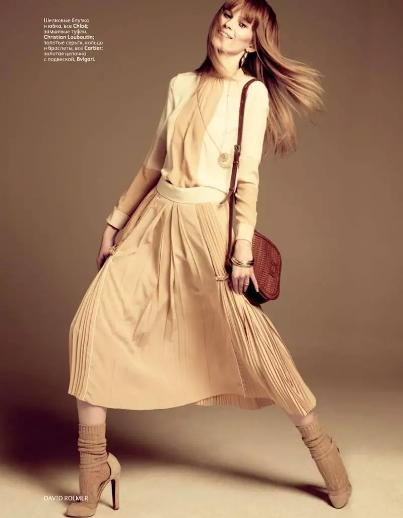 Josephine Skriver ja Monika Sawicka, David Roemer Vogue Russialle helmikuussa 2012