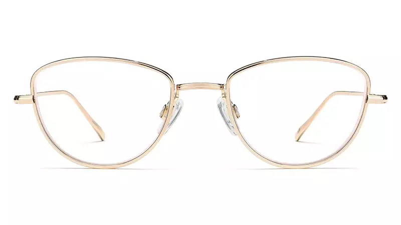 Warby Parker Eleanor Okulary w kolorze polerowanego złota 195