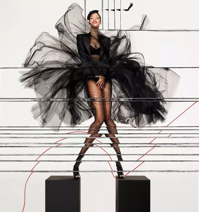 Rihanna Transforms in Fashion Forward Shoot kanggo Vogue Paris