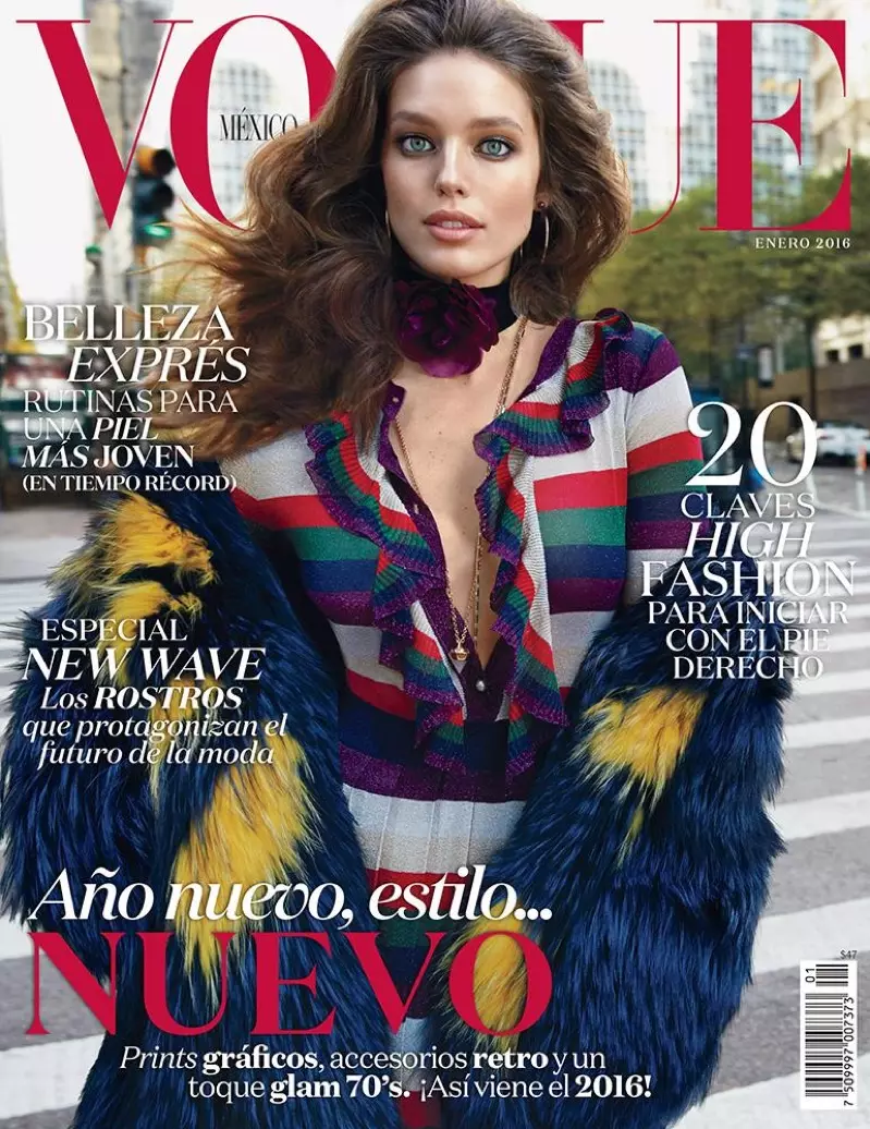 Emily DiDonato ntawm Vogue Mexico Lub Ib Hlis 2016 npog