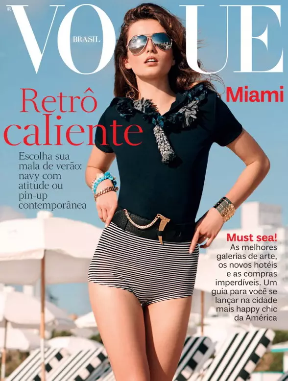 Andreea Diaconu është një bukuroshe e Miami në Vogue Brazil gusht 2012 nga Eric Guillemain