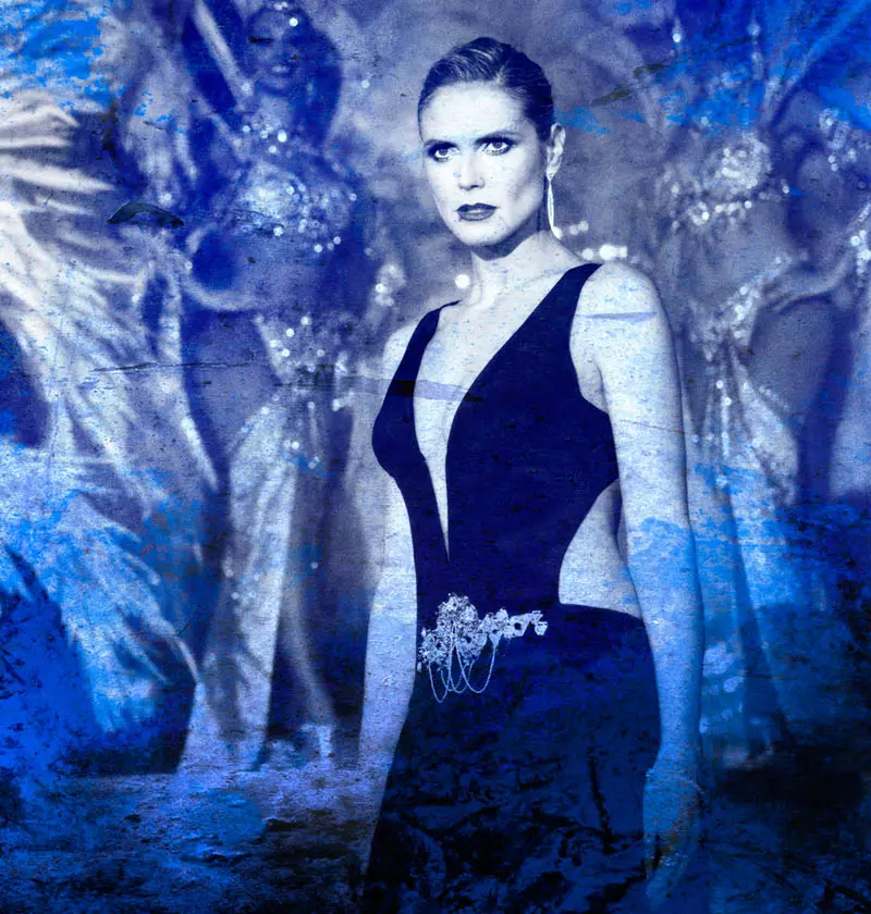 Heidi Klum ist Showgirl Glam für Rankin im Hunger Magazin Shooting