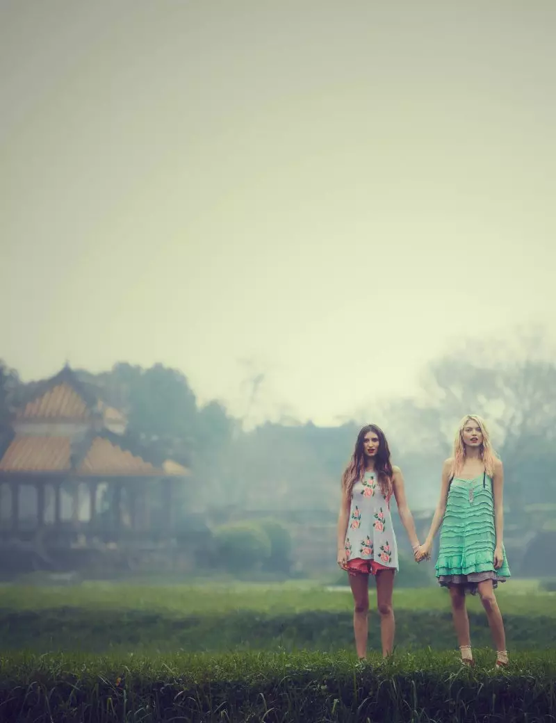 Martha Hunt e Michele Ouellet per Free People March Catalogo di Joshua Allen e Thomas Northcut