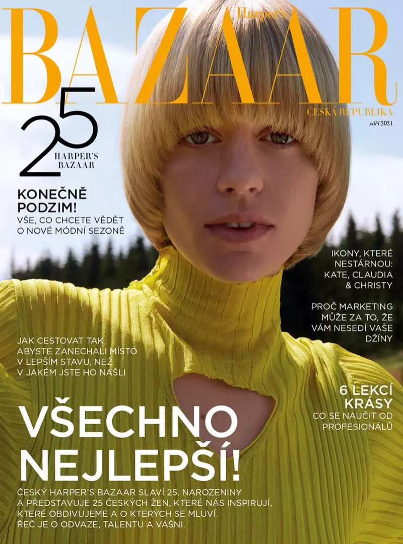 Cassidy Putnam ntawm Harper's Bazaar Czech Cuaj Hlis 2021 Cover. Yees duab: Andreas Ortner