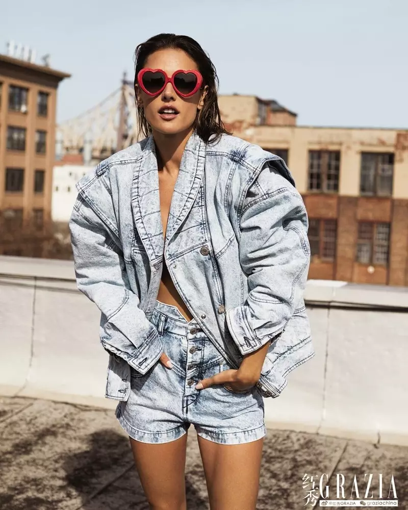 Alessandra Ambrosio Grazia China 2019 Chivundikiro Chowombera Mafashoni