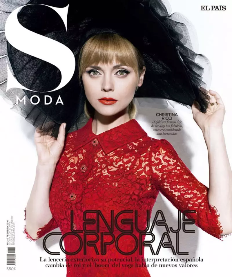 Christina Ricci sorprende con todos os estilos vermellos para S Moda Cover Story