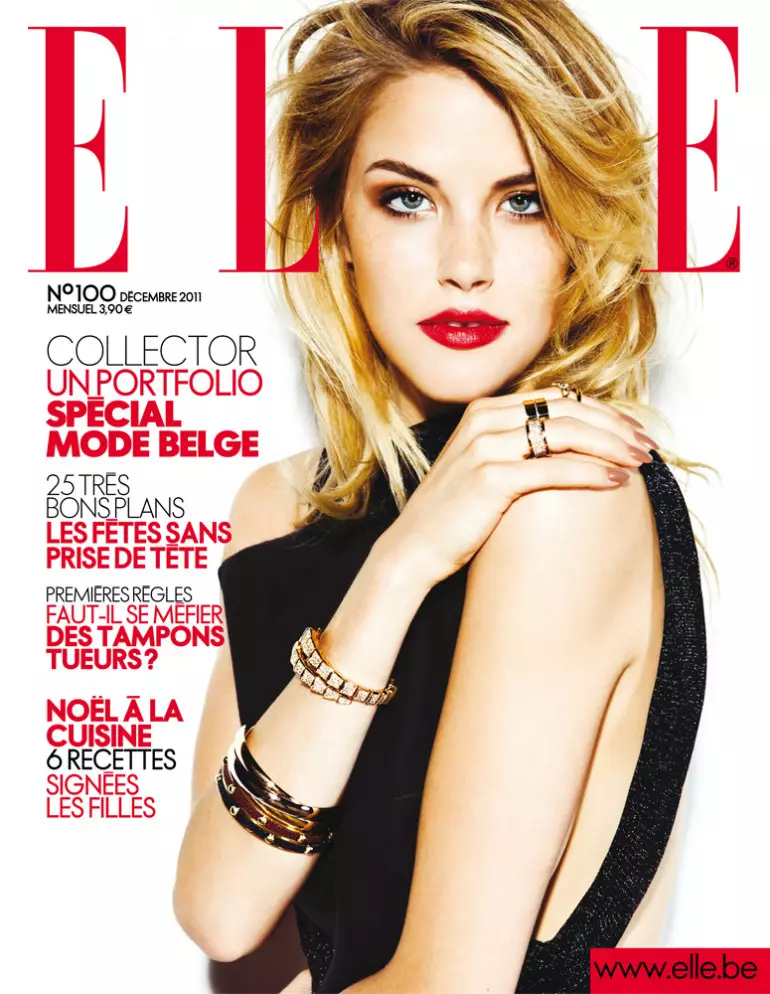 2011 年 12 月，Hicham Riad 為 Elle Belgium 設計的 Ashley Smith