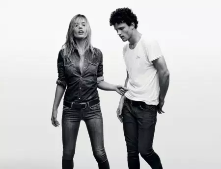 乔治亚·梅·贾格尔 (Georgia May Jagger) 在 Pepe Jeans 2016 年春季广告中摇滚牛仔布