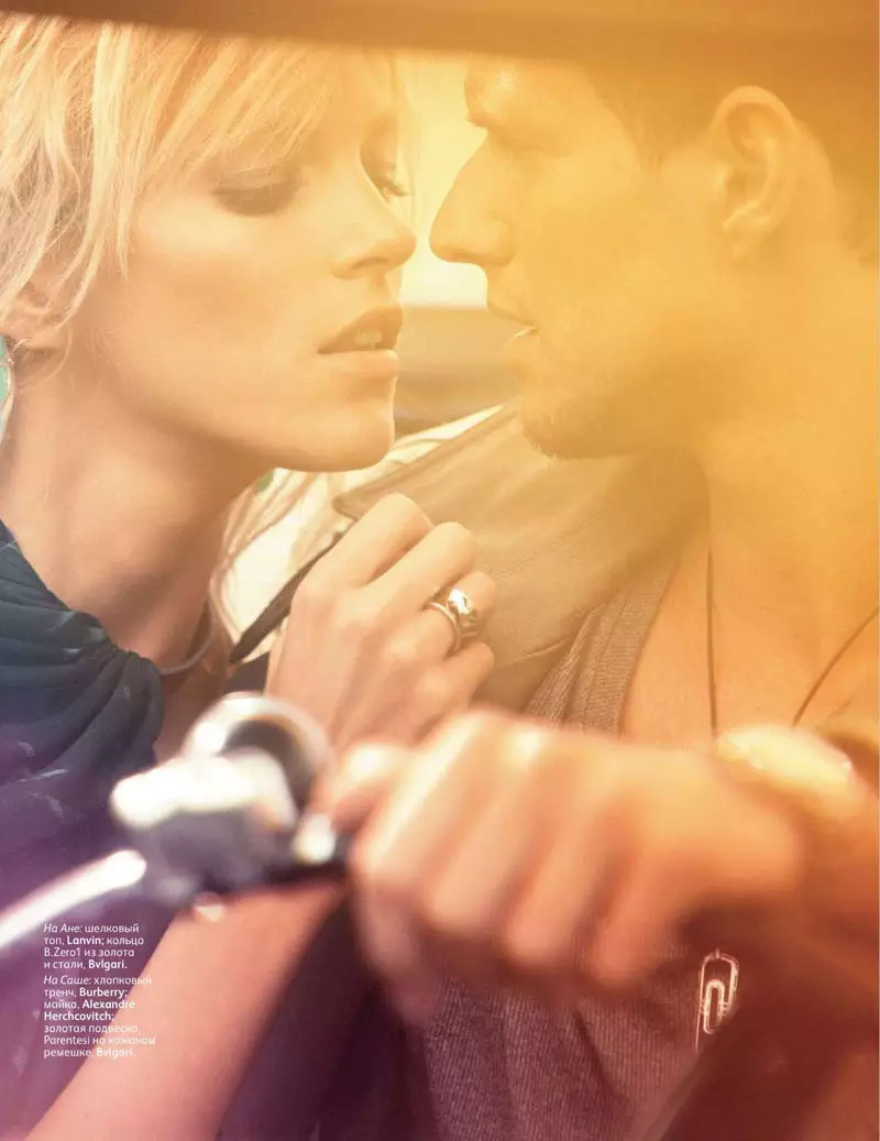 Anja Rubik da Sasha Knezevic don Vogue Russia Fabrairu 2011 daga Alexi Lubomirski