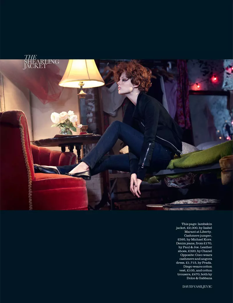 Coco Rocha per a Elle UK Octubre de 2010 de David Vasiljevic