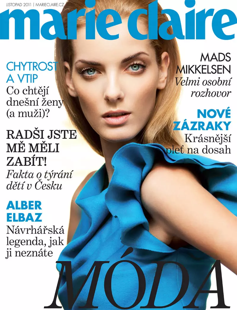 Denisa Dvorakova door Dennison Bertram voor Marie Claire Czech november 2011