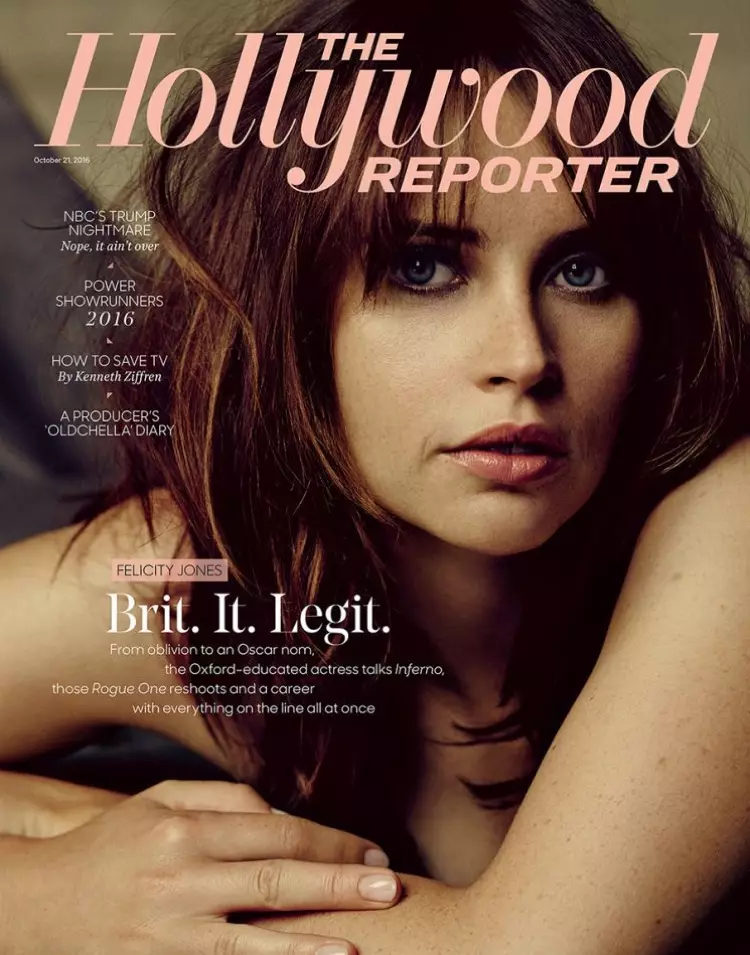 Felicity Jones na The Hollywood Reporter 21. října 2016 Obálka