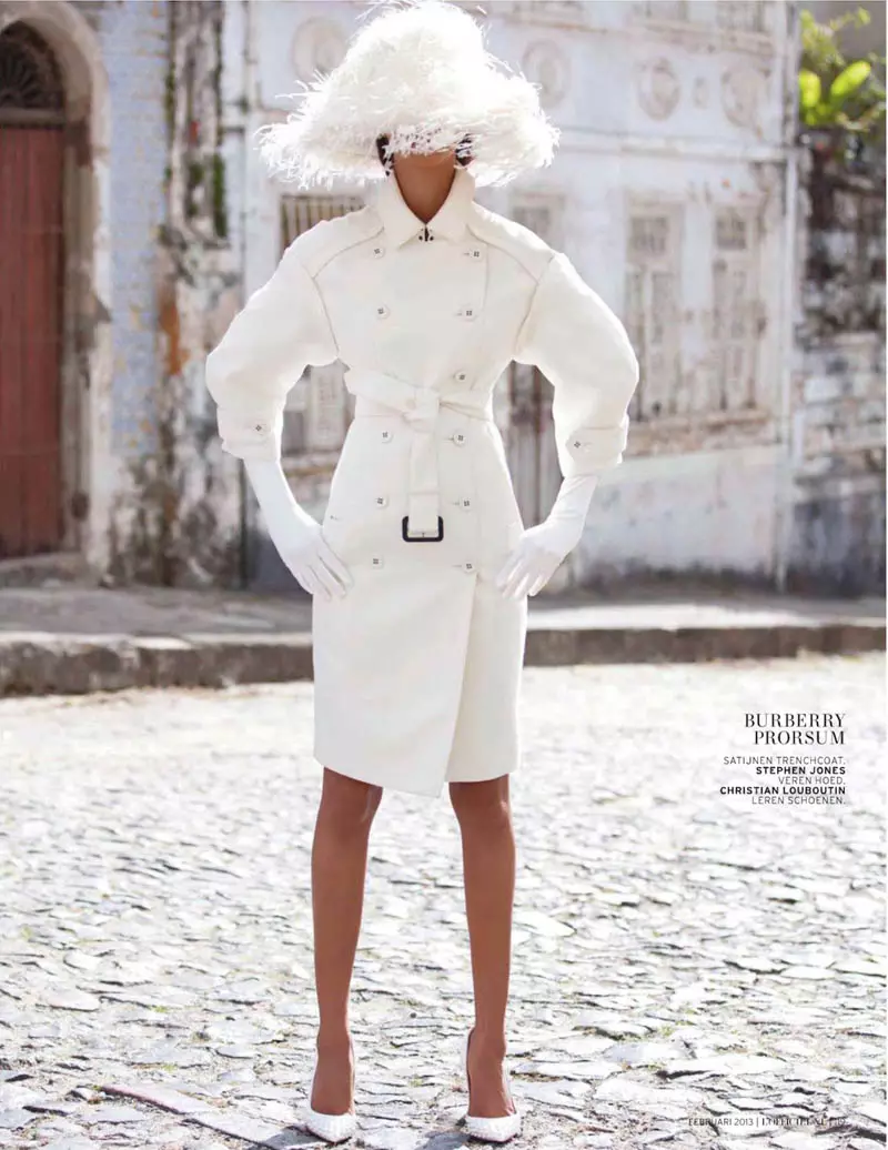 Lais Ribeiro Charms í Brasilíu fyrir febrúarútgáfu L'Officiel Holland