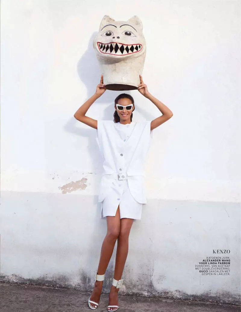 Lais Ribeiro Charms naheng ea Brazil bakeng sa Phatlalatso ea Hlakola ea L'Officiel Netherlands