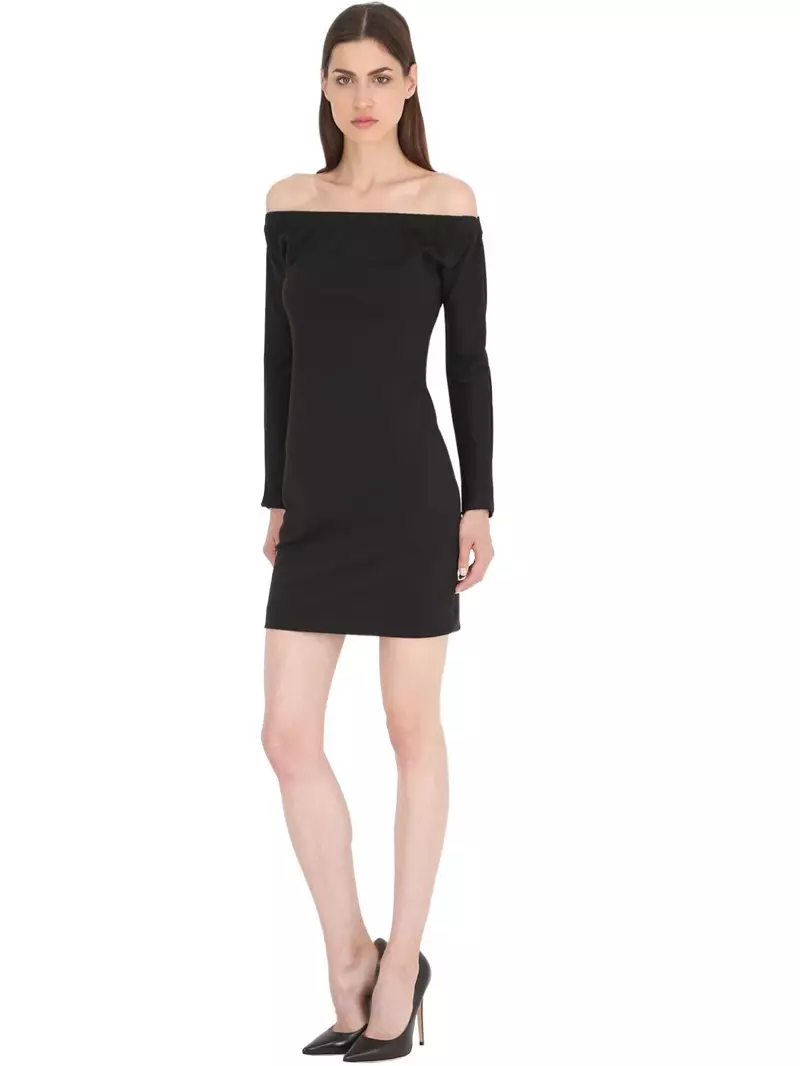 Siran Off-the-Shoulder Wool Jersey Dress