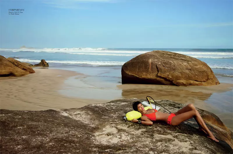 Lais Ribeiro Sports Scuba Style za Harper's Bazaar Brazil, januar 2013