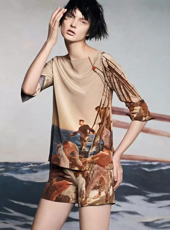 Patricia van der Vliet Dons Akris for its Resort 2013 Campaign by Karim Sadli