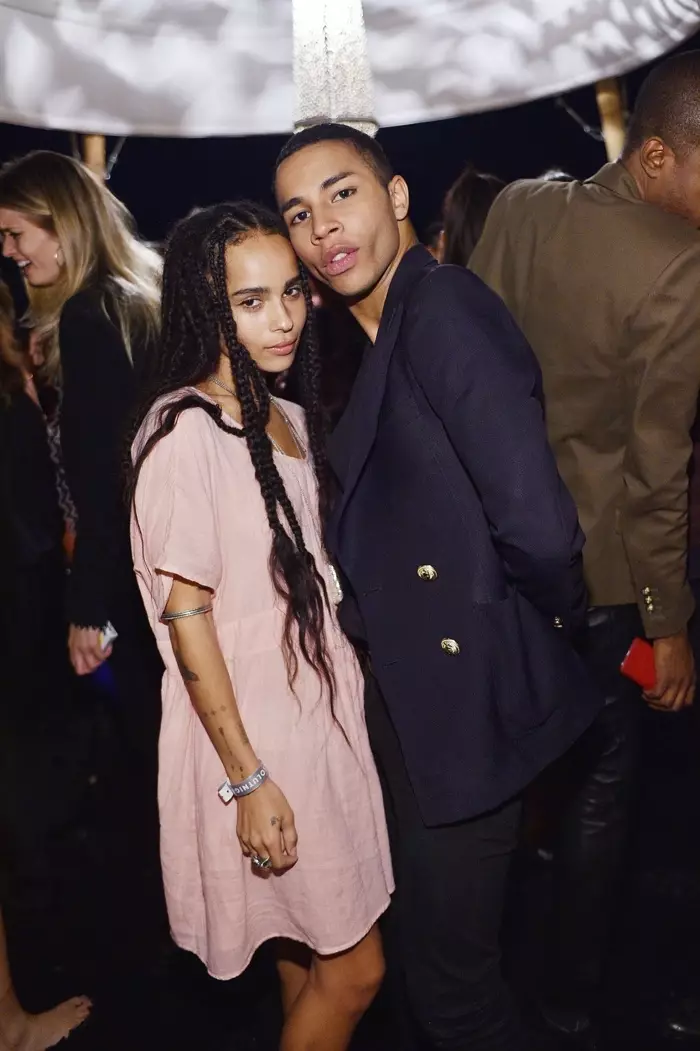 Zoe Kravitz and Olivier Rousteing