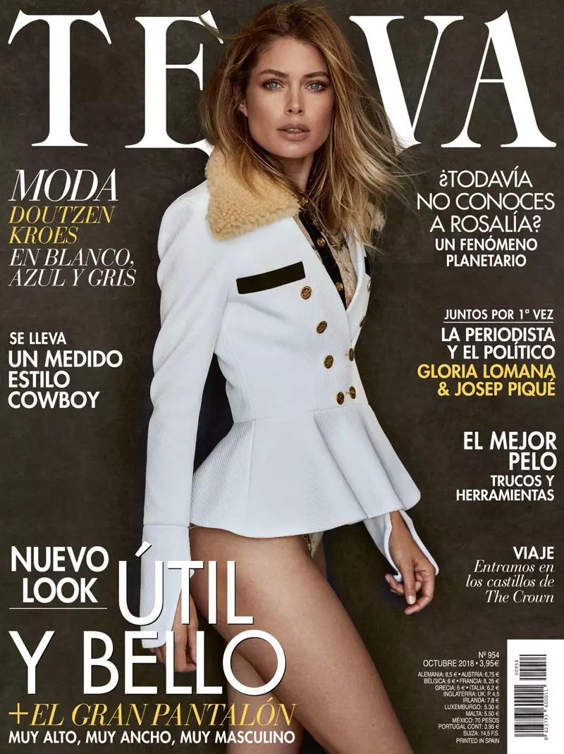 Doutzen Kroes Poses in Elegant Looks for TELVA Magazine