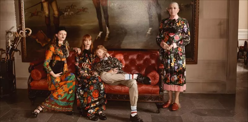 A Gucci 2017-es körutazási kampányát az angliai Chatsworth House-ban fotózták