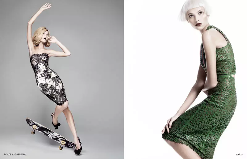 Karlie Kloss සහ Vika Falileeva Front Neiman Marcus's Art of Fashion Spring 2013 ව්‍යාපාරය