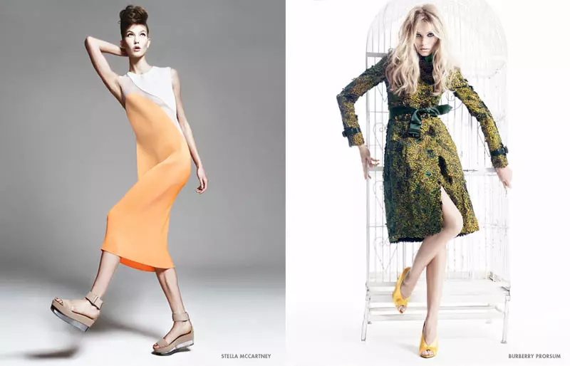 Karlie Kloss sy Vika Falileeva Front Neiman Marcus' Art of Fashion Spring 2013 Campaign