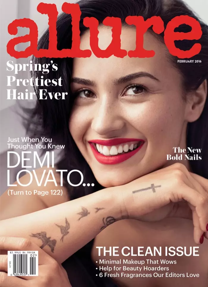 Demi Lovato a la portada de Allure de febrer de 2016