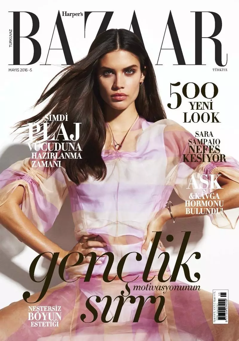 Sara Sampaio pri Harper's Bazaar Turkio majo 2016 Kovro