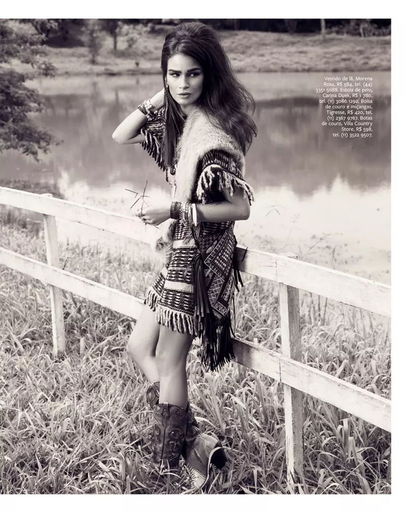 Caroline Ribeiro gaat op pad voor InStyle Brazilië april 2013 door Yossi Michaeli