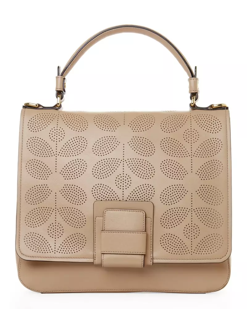 Orla Kiely Fawn Sixties jeyo Ivy Bag Punched