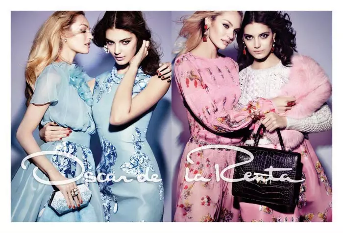 Candice Swanepoel e Katryn Kruger son dúas para a campaña de outono de 2012 de Oscar de la Renta