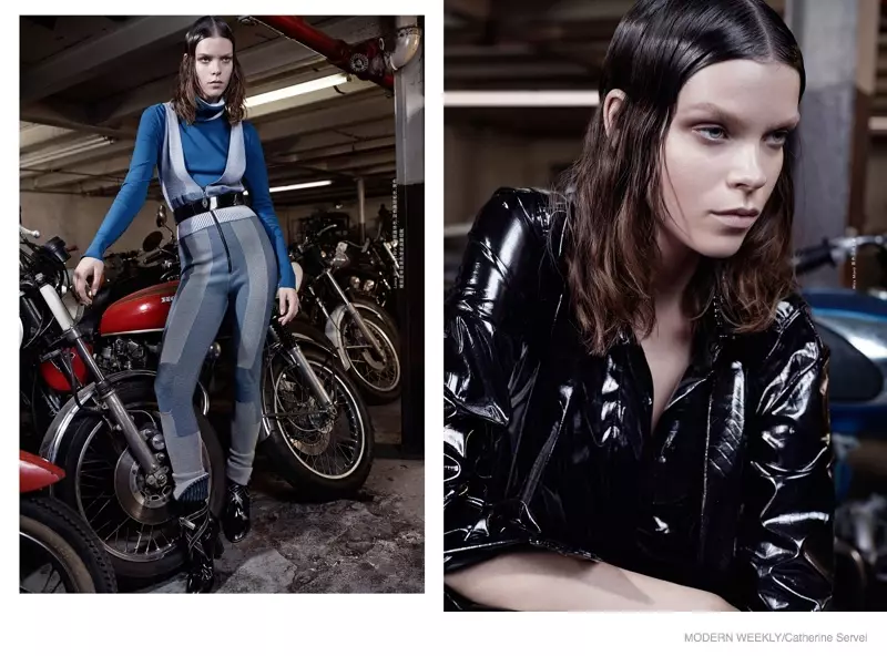 Meghan Collison nosi moto stil za Modern Weekly Catherine Servel