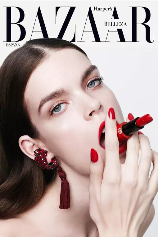 Meghan Collison Models Daring Beauty for Bazaar Spain by Nagi Sakai