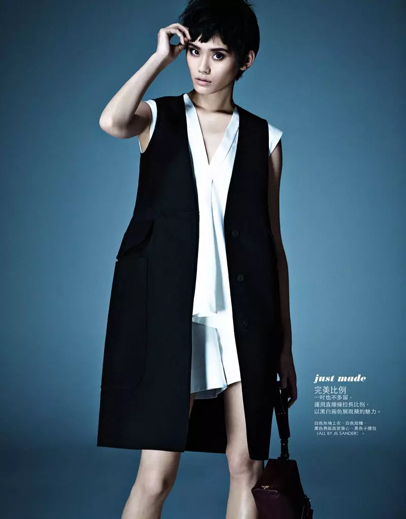 Ming Xi nastopa v naslovni zgodbi Elle Taiwan marca 2013 avtorja Jasona Kima