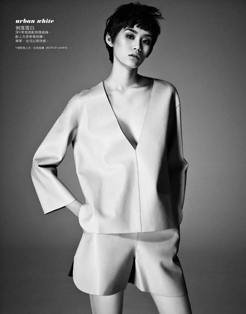 Ming Xi Stars ក្នុង Elle Taiwan's March 2013 Cover Story ដោយ Jason Kim