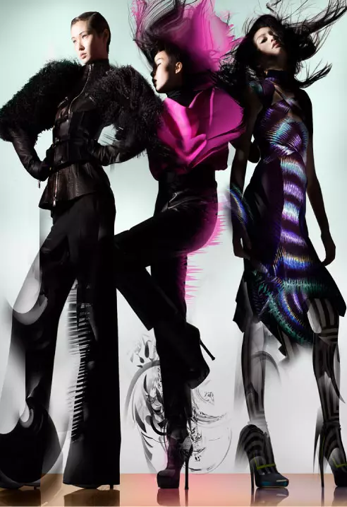 Ming Xi, Xiao Wen e Wang Xiao vengono spazzati via per la campagna autunno 2012 di Lane Crawford da Nick Knight