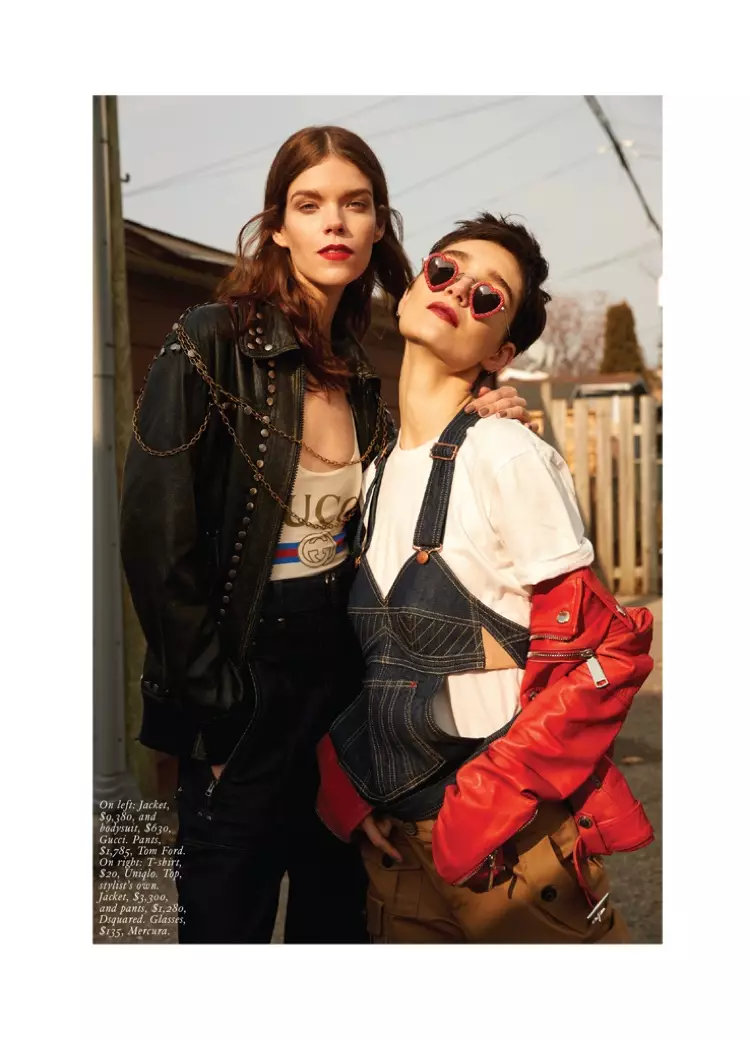 Meghan Collison & Janice Alida Rock 90's Style for FASHION Magazine