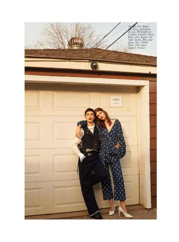 Meghan Collison & Janice Alida Rock 90's style for FASHION Magazine