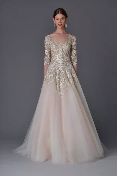 Marchesa Bridal Does Diaphanous Gowns rau lub caij nplooj ntoos hlav 2017