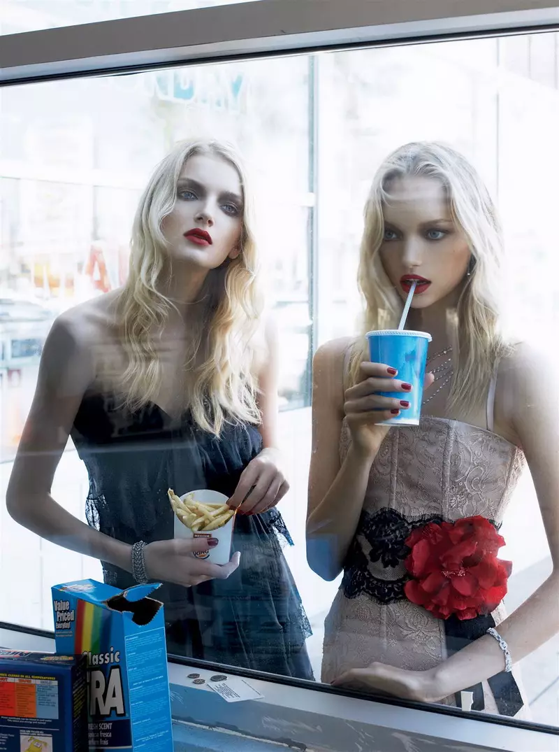 Morning Beauty | Lily Donaldson, Gemma Ward & Caroline Trentini by Steven Meisel