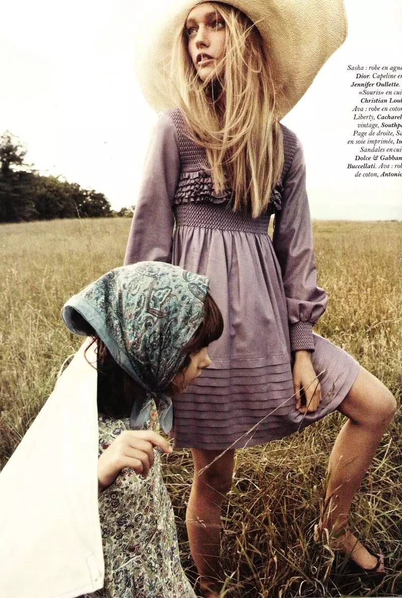 Sasha Pivovarova saunia e Mikael Jansson mo Vogue Paris Novema 2010