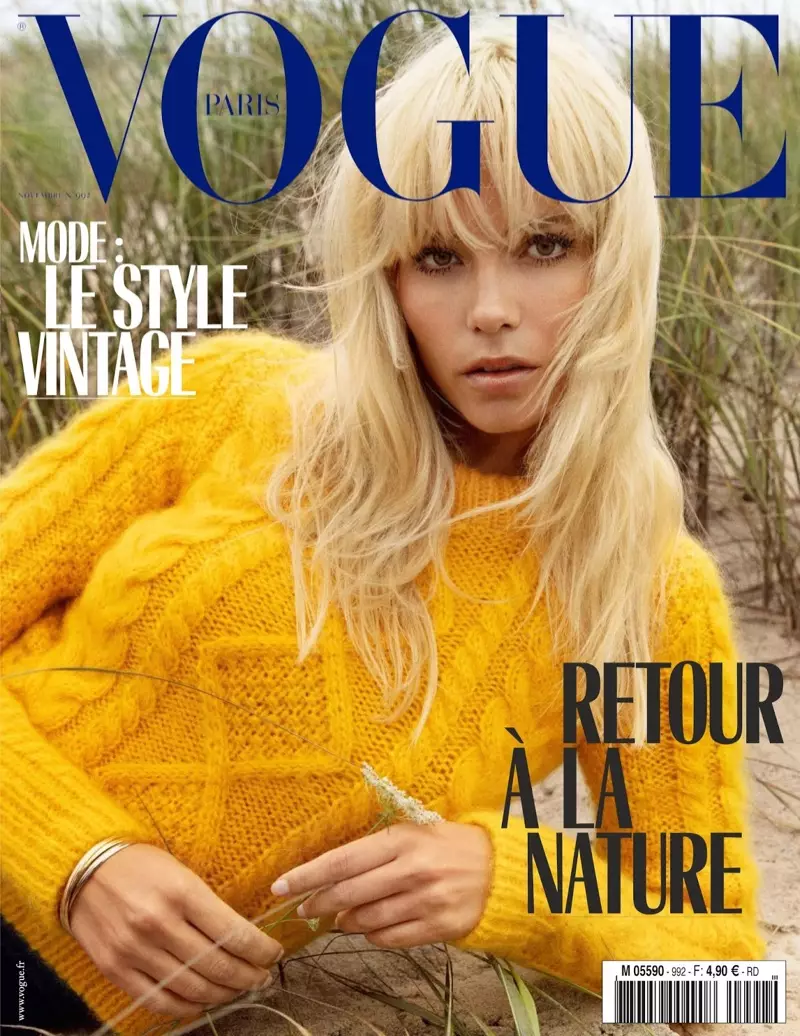 Natasha Poly ofereix moda dels anys setanta a Vogue París