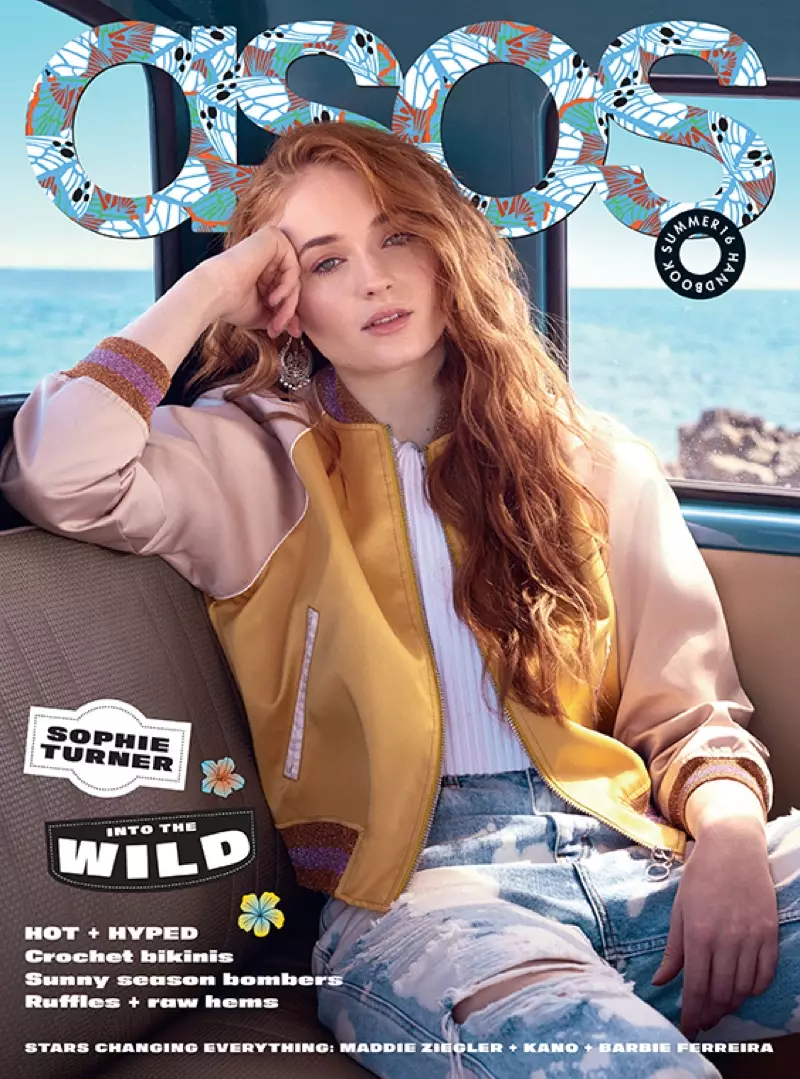 Sophie Turner sulla copertina di ASOS Magazine Estate 2016