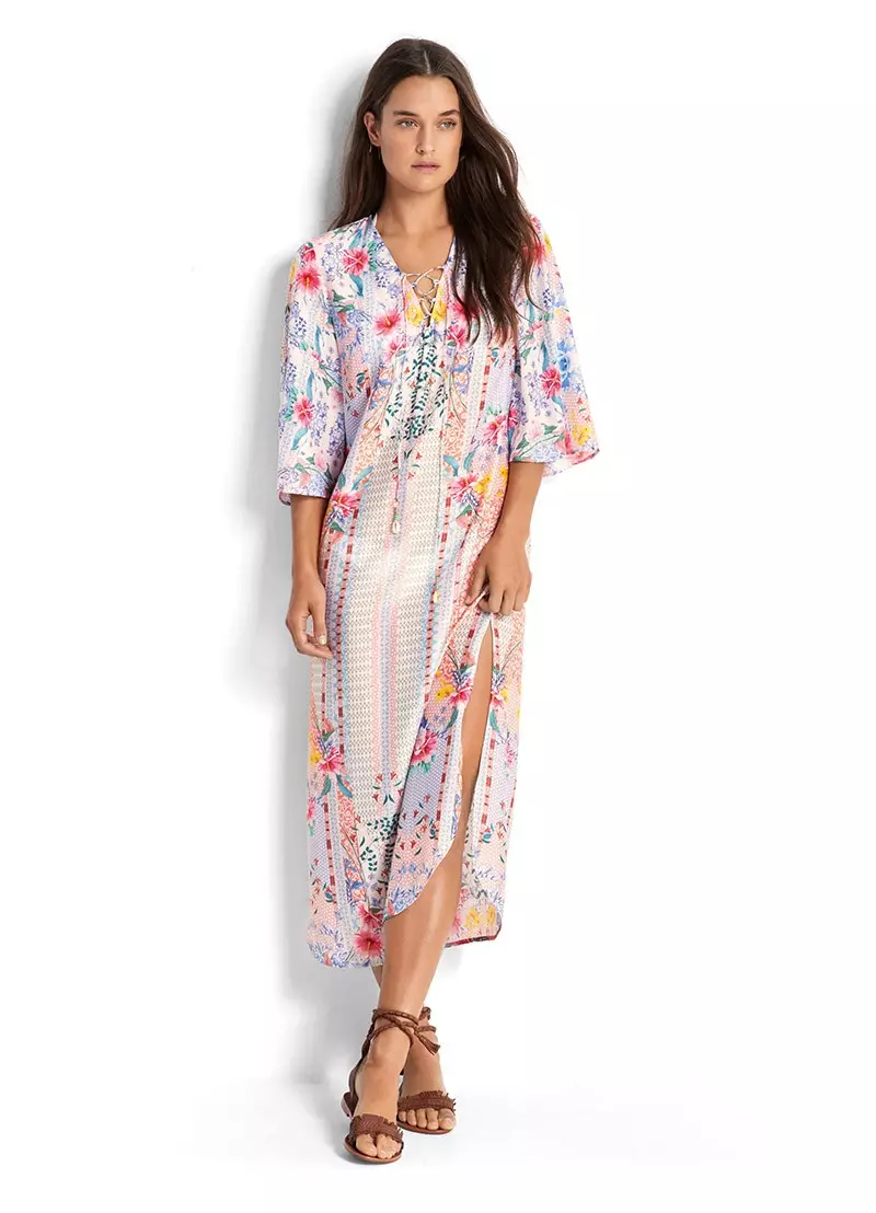 Seafolly Lattice Floral Maxi Kaftan