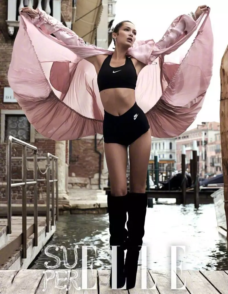 Bella Hadid Terlihat Sporty Chic di SuperELLE China