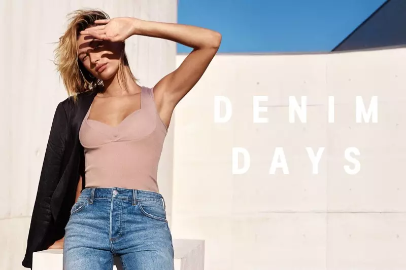 Рекламная кампания Хейли Болдуин H&M Denim Days 2017